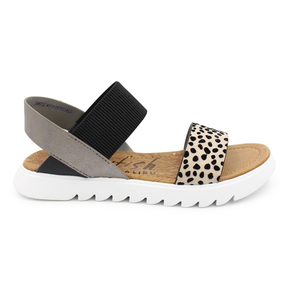 BLOWFISH Malibu Cheetah/Black Sport Flat Sandals - Picture 2 of 2